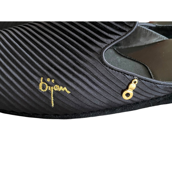 HOUSE OF BIJAN Men\'s Size 11 Black Silk Suede Indoor Luxury Loafers Slippers NEW main image 6
